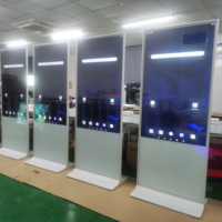 Kiosque publicitaire Android sur pied, avec boîtier métallique et panneau en verre trempé, pour intérieur, SDK inclus, fabriqué au Guangdong