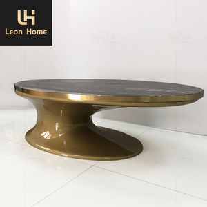 Italia moda minimalista ufficio ovale marmo naturale top speciale a forma di tavolino - Product Image 2