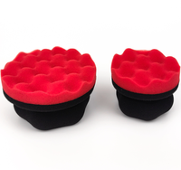 Polisseuse DA 3 pouces avec tampon en mousse noir et rouge haute efficacité, dure, moyenne, souple pour le polissage automobile