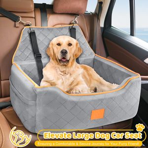 Fábrica certificada de asientos de coche para perros grandes/medianos, asiento elevador de viaje lavable desmontable, asiento para mascotas con bolsillos de almacenamiento - Product Image 5