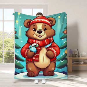 2025 Tùy Chỉnh Kỹ Thuật Số In Dễ Thương Phim Hoạt Hình Gấu Bé Flannel Thoải Mái Lông Cừu Chăn Tùy Chỉnh Điều Hòa Không Khí Chăn Sofa Chăn - Product Image 2