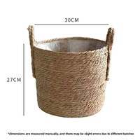 Nouveau panier à fleurs en rotin à main, style nordique rétro, rose, herbe, matériel de bricolage
