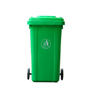 Poubelle extérieure rectangulaire 55x68x100 en plastique HDPE à roulettes pour usage résidentiel et parcs - Product Image 3