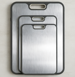 <span class=keywords><strong>Planche</strong></span> à découper rectangulaire <span class=keywords><strong>en</strong></span> titane de qualité supérieure, épaisseur 1,5 mm, compatible lave-vaisselle, sans odeur, avec bordure antidérapante <span class=keywords><strong>en</strong></span> <span class=keywords><strong>silicone</strong></span> pour la maison et le camping - Product Image 6