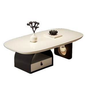 Table basse Wan Yusen avec plateau en stratifié, 1 tiroir de rangement, salon, design moderne minimaliste - Product Image 4
