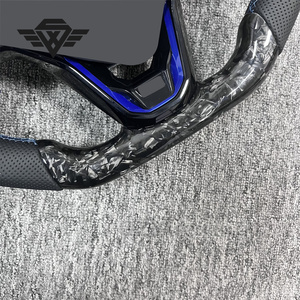 Volant de voiture de haut luxe adapté pour Volkswagen <span class=keywords><strong>Golf</strong></span> <span class=keywords><strong>R</strong></span> <span class=keywords><strong>8</strong></span> <span class=keywords><strong>R</strong></span> Jetta Mk Polo Passat CC lumières LED à ruban de carbone forgé - Product Image 5