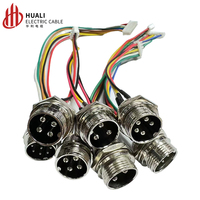 Colokan dan soket penerbangan M16, dengan blok Terminal 2, 3, 4, 5, 6, 7, 8, 9, 10-core dan XH2.54, 20A.