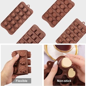 Stampi in Silicone <span class=keywords><strong>per</strong></span> cioccolato di grado alimentare No-stick caramella di cottura e burro stampo con forma diversa biscotto Mini torta di natale - Product Image 3