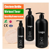 Bouteille en Plastique PEHD Vide de 250 ml, 500 ml, 1000 ml pour Shampoing, Gel Douche, Après-shampoing avec Pompe