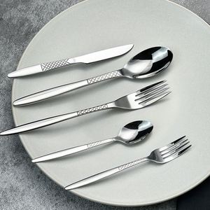 Ensemble de Couverts de Luxe Effet Miroir 5 Pièces en Acier Inoxydable – Couteau, Cuillère et Fourchette pour la Maison et la Restauration – Vente Flash - Product Image 1