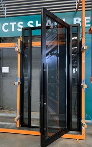 Verre en aluminium à haute isolation <span class=keywords><strong>Porte</strong></span> <span class=keywords><strong>d</strong></span>'<span class=keywords><strong>entrée</strong></span> résidentielle moderne <span class=keywords><strong>Porte</strong></span> <span class=keywords><strong>d</strong></span>'<span class=keywords><strong>entrée</strong></span> en verre trempé - Product Image 2