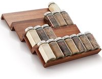 Nouvelle étagère à épices multifonctionnelle en bois à 4 niveaux avec rangement pour armoire et tiroir pour l'organisation de la cuisine
