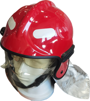 Casque de pompier avec système de double visière, lunettes anti-buée, visière résistante à la chaleur, protection anti-impact, matériau PEI/PC pour les pompiers