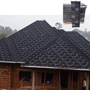 Emboîtement Shake Batten Résistance au vent libre AZ150g Types d'acier Couleur Pierre Enduit Tuiles de toiture en métal Shake Bardeau Type - Product Image 2