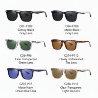 Nuevas Gafas de Sol Polarizadas Vintage Ce Uv400 TR90 2026, Gafas de Sol Cuadradas con Logotipo Personalizado para Hombre