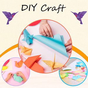 Myway 500 Hojas <span class=keywords><strong>de</strong></span> Papel para Manualidades <span class=keywords><strong>de</strong></span> 6 Pulgadas, Papel <span class=keywords><strong>Origami</strong></span> <span class=keywords><strong>de</strong></span> Color Personalizado, Biodegradable, Cuadrado, <span class=keywords><strong>de</strong></span> Doble Cara, para Niños y Adultos - Product Image 3