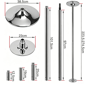 Adjustable Professional Customizable Dancing Rod Stainless Steel Spinning Fitness Dancing <b>Pole</b> for Studio <b>Dance</b> <b>Pole</b> - Product Image 2
