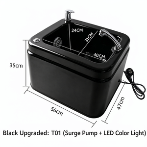 Bañera de Hidromasaje para Pies con Agua Fría y Caliente Ajustable, Bomba de Hidromasaje y Luz LED de Colores para Salón de Belleza y Pedicura - Product Image 4