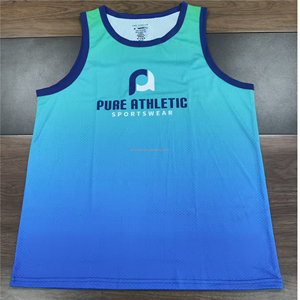 Maillot de basket-ball à sublimation personnalisée PURE Uniformes d'entraînement sur le terrain Chemises en maille Tag Touch Training Singlet Shorts de sport - Product Image 3