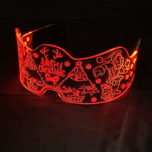 2026 חג המולד משקפיים זוהרים זוהר בחושך צבעוני ומסביב משקפיים חג המולד קישוט למבוגרים שנה חדשה מתנה אביזרי אביזרי - Product Image 5