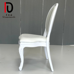 Chaises empilables personnalisées à dossier rond pour banquets d'hôtel Chaise Louis Ghost en résine pour événements - Product Image 3