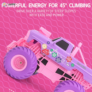 Q157 1/18 Camion Telecomandato Elettrico Fuoristrada 2.4G con Ruote Grandi ad Alta Velocità, Auto Giocattolo RC <span class=keywords><strong>Viola</strong></span> per Ragazze, Colore Rosa - Product Image 4