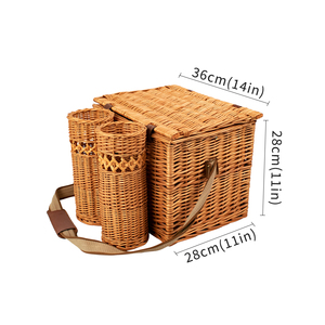 Fabricantes de JY, venta <span class=keywords><strong>al</strong></span> <span class=keywords><strong>por</strong></span> <span class=keywords><strong>mayor</strong></span>, cesta de <span class=keywords><strong>mimbre</strong></span> para picnic barata, cesta de picnic plegable de ratán con asa de tapa - Product Image 2