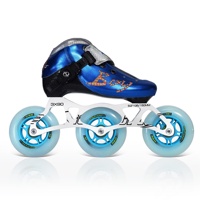 Patins à roulettes de slalom freestyle TIAOZHANZHE personnalisés, professionnels, pour enfants, en fibre de carbone, 2 couches, légers, 3 roues, pour la course urbaine