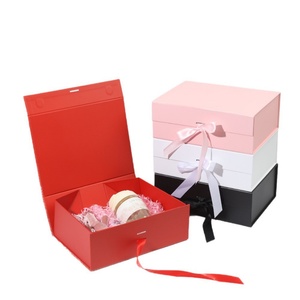 Custom Logo Luxury Folding Cardboard Gift <b>Box</b> Packaging for Clothes Collapsible Magnetic <b>Foldable</b> Gift <b>Box</b> With Ribbon - Product Image 2