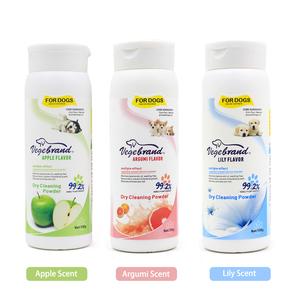 Etiqueta privada al por mayor fragancia de fruta personalizada 150G Pet Dry Wash Powder Cleaning Powder Wash Free Bath Shampoo <span class=keywords><strong>para</strong></span> perros <span class=keywords><strong>gatos</strong></span> - Product Image 2