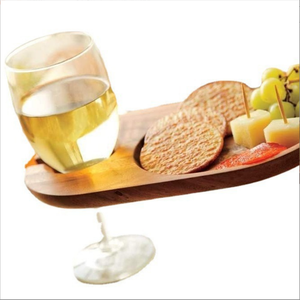 Piatto <span class=keywords><strong>in</strong></span> <span class=keywords><strong>legno</strong></span> di Acacia solido eco-friendly bistecca bicchiere di vino porta frutta per la festa 10pc MOQ - Product Image 5