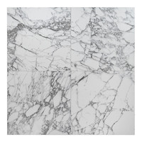 Azulejos de Porcelana Pearl Carrara 1000x1000mm, Patrón de Mármol Blanco, Modernos, Antideslizantes, para Piso y Pared de Baño