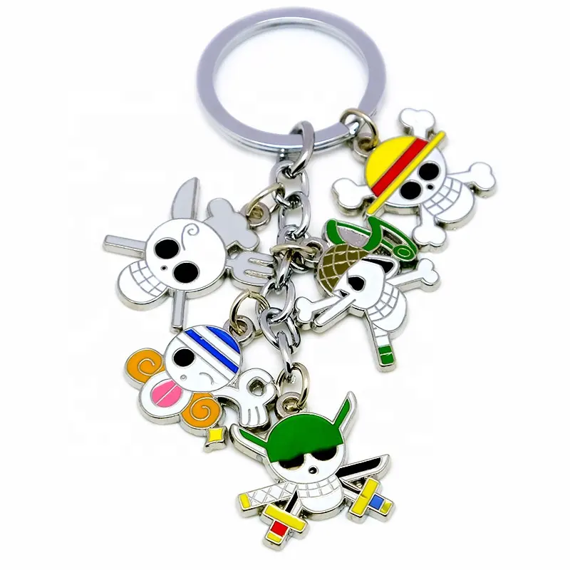 Nhật Bản Anime Đa Kim Loại Mặt Dây Chuyền Keychain Mini Fugure Hợp Kim Nhân Vật Keychain Bộ