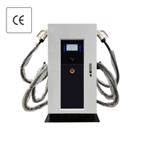 Borne de recharge DC pour véhicules électriques sur pied 40/60/80KW avec écran publicitaire, boîtier en acier au carbone, certifiée CE
