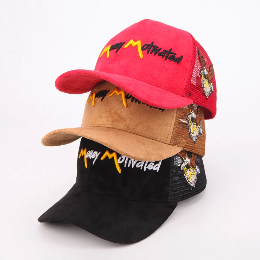 Individuelle Damenmode Trucker-Hut entwerfen Sie Ihre eigenen Stickerei Logo Individuelle Samt-Truckertüte