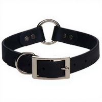 Collier de chasse tactique classique haute visibilité orange chasseur avec attache rapide en sangle de polyester PVC texturé souple