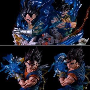 Dragons Balls figura de acción 43cm <span class=keywords><strong>LS</strong></span> Super Saiyan Vegito Fusion estatua gigante <span class=keywords><strong>3</strong></span> cabezas esculpir LED iluminar escena figura de Anime - Product Image 4