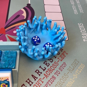 Coral Mahjong <b>Dice</b> <b>Tray</b> – Ocean-Inspired <b>Dice</b> Holder for American Mahjong - Product Image 6