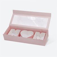 RTS 50*18 * H10mm Rectangle Saint Valentin Rose Carton Boîte Cadeau Vide Fleur Rose Boîte Cadeau avec Fenêtre