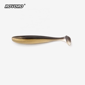 ROVORO Tackle 3.5-12cm 8 Couleurs <span class=keywords><strong>Leurre</strong></span> Anti-herbe de Haute Qualité Appâts Souples en Plastique <span class=keywords><strong>pour</strong></span> la Pêche Queue de Pagaie Queue en T Eau Douce et Salée - Product Image 5