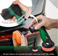 Kit de polisseuse de voiture sans fil S5 12V, polisseuse rotative à double action de 1 à 3 pouces, 2000 à 5500 tr/min, 2 batteries de 2,0 Ah