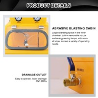 Cabine de sablage professionnel humide/sec 110V/220V avec pédale et éclairage LED pour bijoux, métaux et verre – Machine de sablage et polissage