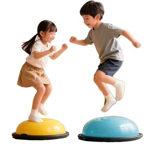Ballon d'équilibre multifonction en demi-cercle pour enfants, épaissi, en ABS, pour entraînement sensoriel et yoga - Product Image 1
