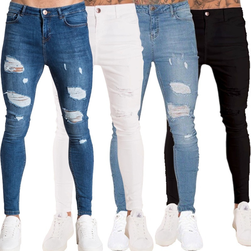 Stacked Boot Cut Trouser Pant Damage Ripped Super Skinny
