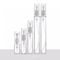Petites bouteilles de testeur de parfum rechargeables 2ml 3ml 5ml 10ml avec manipulation de la surface givrée et sérigraphie pour l'échantillonnage