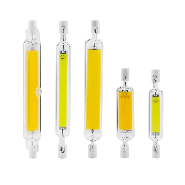 Dimmable R7S COB Bulb AC110V/220V COB Glass Bulb 78-118MM 5W 10W 20W Mini LED COB Bulb for Flood Light Replacement