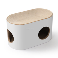 Maison pour chat d'intérieur personnalisée à double étage et griffoir pour chat, pour le jeu et la relaxation des chats, vente en gros
