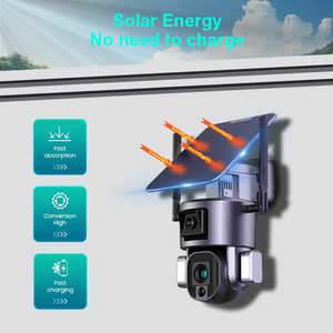 8MP extérieur à énergie solaire HD Vision nocturne IP système de Surveillance de sécurité caméra 4G carte Sim sans fil Wifi double objectif panoramique - Product Image 4
