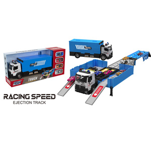 Camion de conteneur de catapulte de stockage de scène d'ingénierie de pompiers de police avec des jouets d'enfants de <span class=keywords><strong>voiture</strong></span> de sport <span class=keywords><strong>miniature</strong></span> d'alliage - Product Image 2