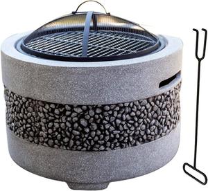 Estufa <span class=keywords><strong>redonda</strong></span> <span class=keywords><strong>de</strong></span> óxido <span class=keywords><strong>de</strong></span> magnesio para jardín al aire libre, hoguera <span class=keywords><strong>de</strong></span> leña, calentador <span class=keywords><strong>de</strong></span> patio, estufa, horno <span class=keywords><strong>de</strong></span> carbón, <span class=keywords><strong>barbacoa</strong></span> <span class=keywords><strong>de</strong></span> <span class=keywords><strong>piedra</strong></span> sin humo - Product Image 2